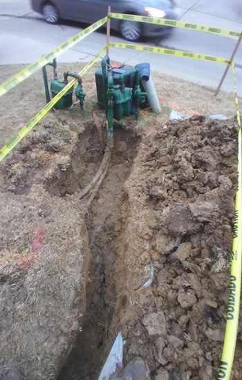 image of gas line trench