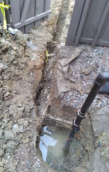 image of gas line trench