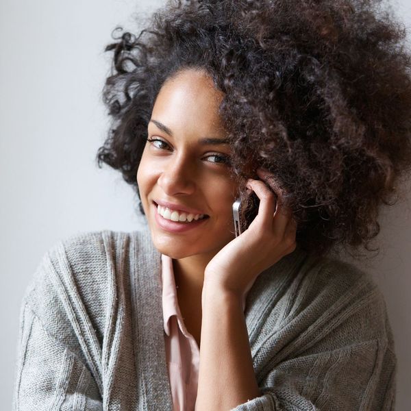 image of a woman on the phone
